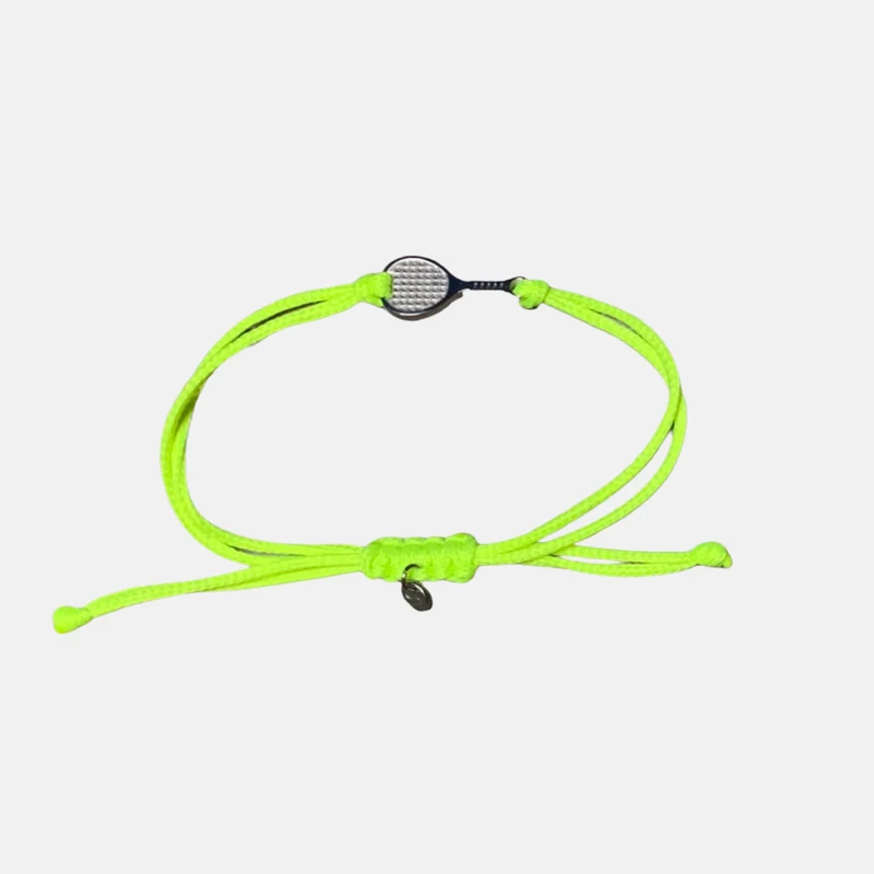 Padel Bracelet ( Stainless Silver Color, Fluo Green)